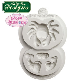 Katy Sue Sugar Buttons Crab & Fish Silicone Mould