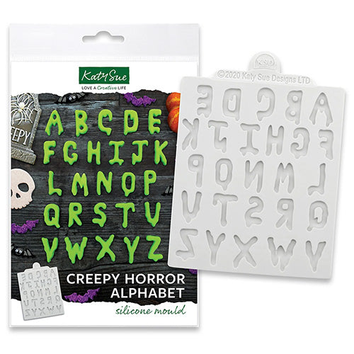 Katy Sue Creepy Horror Halloween Alphabet  Silicone Mould
