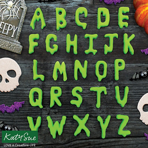 Katy Sue Creepy Horror Halloween Alphabet  Silicone Mould