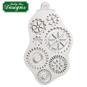 Katy Sue Distressed Cogs Silicone Mould