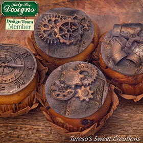 Katy Sue Distressed Cogs Silicone Mould