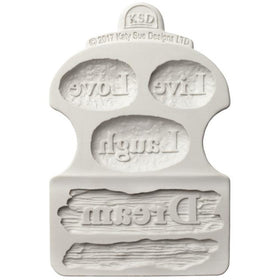 Katy Sue Dream Driftwood and Word Stones Silicone Mould