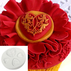 Katy Sue Elegant Heart Silicone Mould