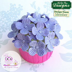 Katy Sue Flower Pro Filler Flower Hydrangea Back Veiner Silicone Mould