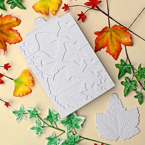 Katy Sue Flower Pro Maple, Ivy and Ginkgo Leaves Silicone Mould and Veiner