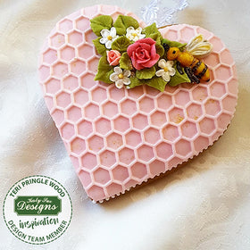Katy Sue Continuous Honeycomb and Bees Silicone Mould