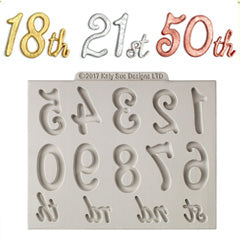 Katy Sue Large Numbers Silicone Mould