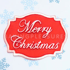 Katy Sue Merry Christmas Mini Plaque Silicone Mould