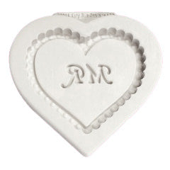 Katy Sue Mr Heart Plaque Silicone Mould