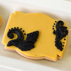 Katy Sue Ornamental Leaf Swirl Silicone Mould