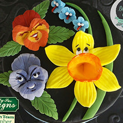 Katy Sue Pansies Silicone Mould