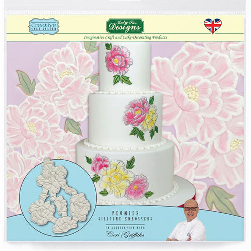 Katy Sue Peonies Silicone Embossers