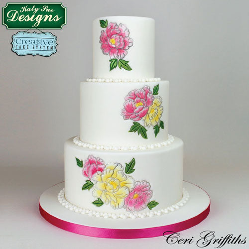 Katy Sue Peonies Silicone Embossers