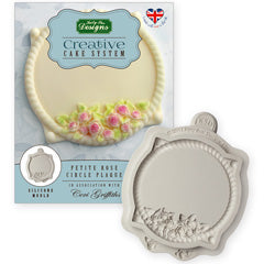 Katy Sue Petite Fleur Circle Plaque Silicone Mould