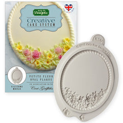 Katy Sue Petite Fleur Oval Plaque Silicone Mould