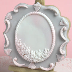 Katy Sue Petite Fleur Oval Plaque Silicone Mould