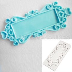 Katy Sue Decorative Plaque Rectangle Hearts Silicone Mould