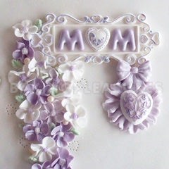 Katy Sue Decorative Plaque Rectangle Hearts Silicone Mould