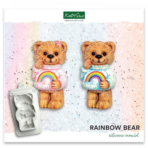 Katy Sue Rainbow Bear Silicone Mould