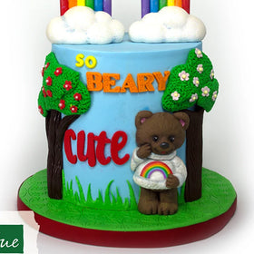 Katy Sue Rainbow Bear Silicone Mould