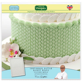 Katy Sue Rattan Basket Weave Texture Silicone Mould