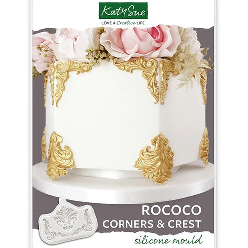 Katy Sue Rococo Corners & Crest Silicone Mould