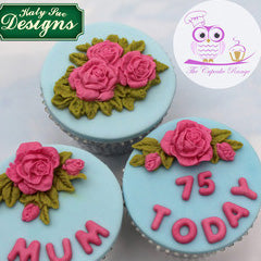 Katy Sue Rose, Bud & Leaf Decoration Silicone Mould