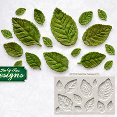 Katy Sue Rose Leaves Silicone Mould