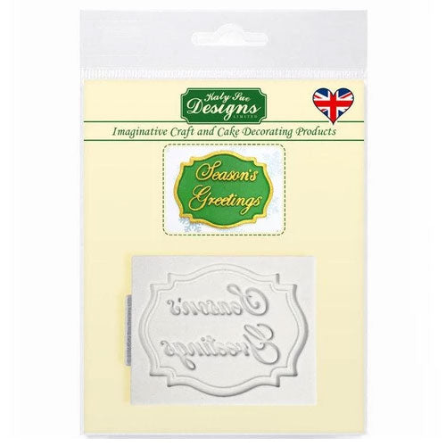 Katy Sue Seasons Greetings Mini Plaque Silicone Mould