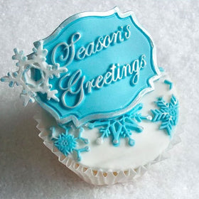 Katy Sue Seasons Greetings Mini Plaque Silicone Mould