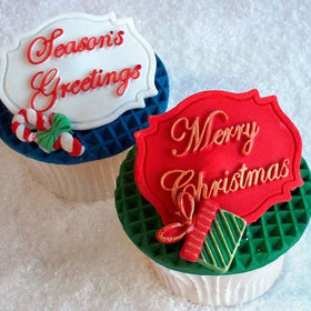 Katy Sue Seasons Greetings Mini Plaque Silicone Mould