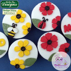 Katy Sue Stitched Flowers Blossoms Silicone Mould