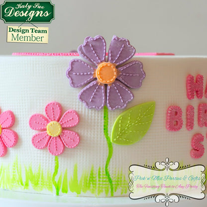 Katy Sue Stitched Flowers Blossoms Silicone Mould