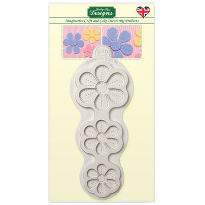 Katy Sue Stitched Flowers Blossoms Silicone Mould