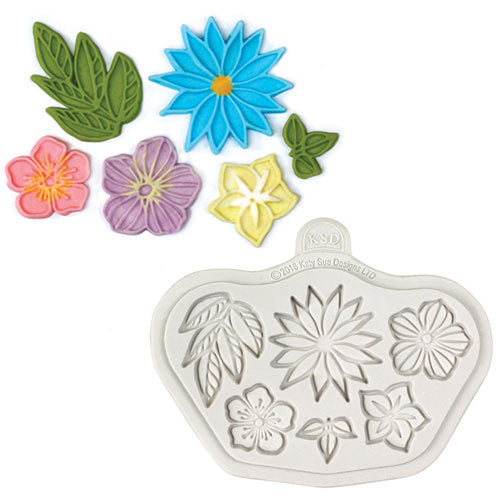 Katy Sue  Stylised Flowers Silicone Mould