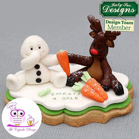 Katy Sue Sugar Buttons Christmas Snowman Silicone Mould