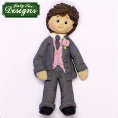 Katy Sue Sugar Buttons Groom Silicone Mould