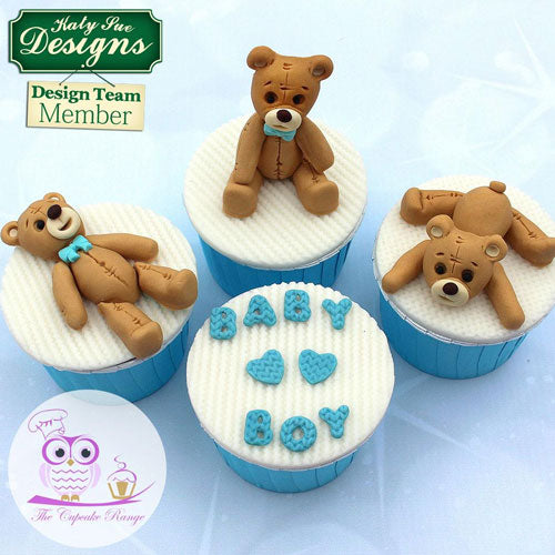 Katy Sue Sugar Buttons Stitched Teddy  Bear Silicone Mould