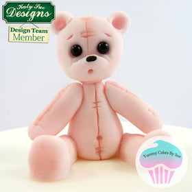 Katy Sue Sugar Buttons Stitched Teddy  Bear Silicone Mould
