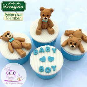 Katy Sue Sugar Buttons Stitched Teddy  Bear Silicone Mould