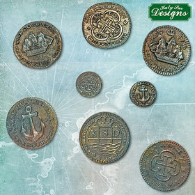 Katy Sue Treasure Coins Silicone Mould QFS