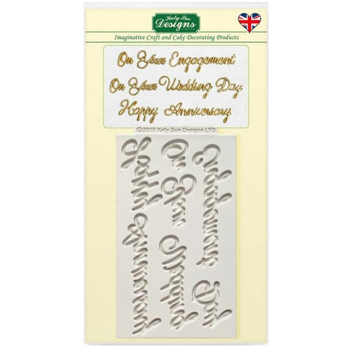 Katy Sue  Word Perfect Wedding Set Silicone Mould