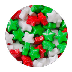 Large Christmas Stars Edible Candy Sprinkles 90g