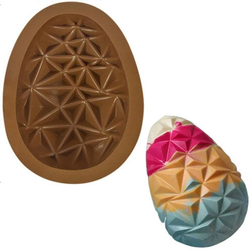 Large Geometric Easter Egg Silicone Chocolate Mould