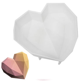 Large Geometric Heart Silicone Mould