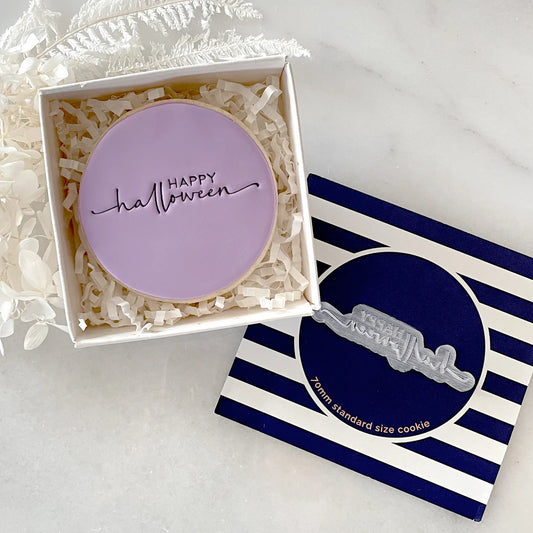 Happy Halloween Tiny Text Stamp (Little Biskut)