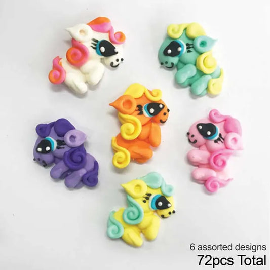 Edible Cupcake Toppers Decorations Little Ponies Horses Pony 72pcs BULK