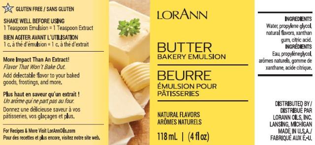 Lorann Baking Emulsion Butter Natural 4oz