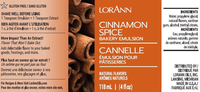 Lorann Baking Emulsion Cinnamon Spice 4oz