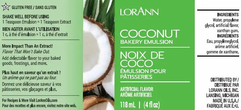 Lorann Baking Emulsion Coconut 4oz